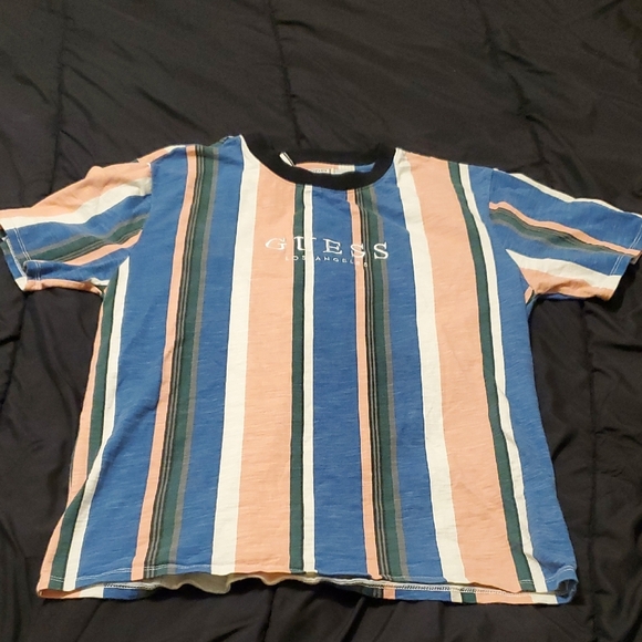 Guess Other - Guess Blue and Pink Striped Tee